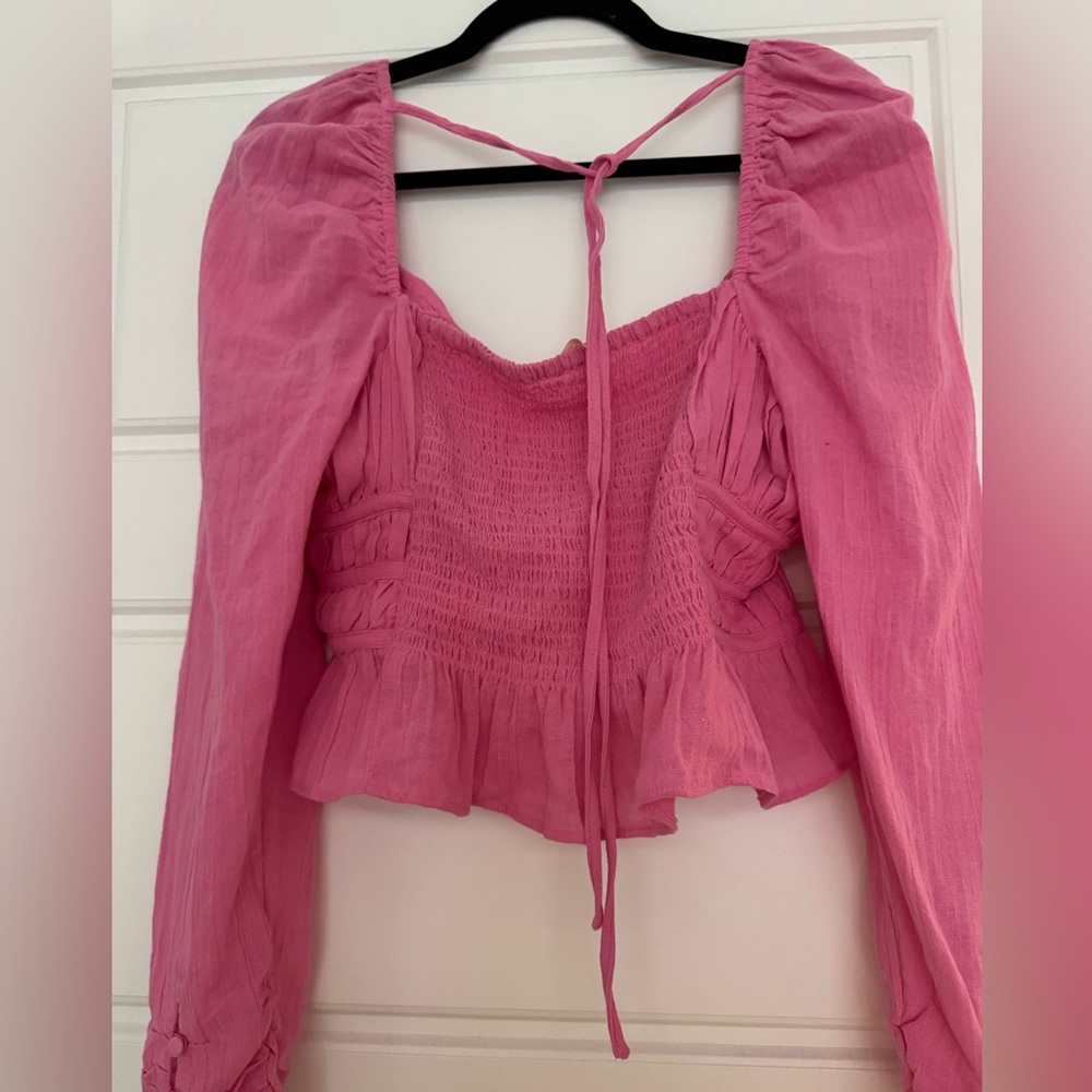 Pink Ruffled Women's Top - Picture 5 of 6